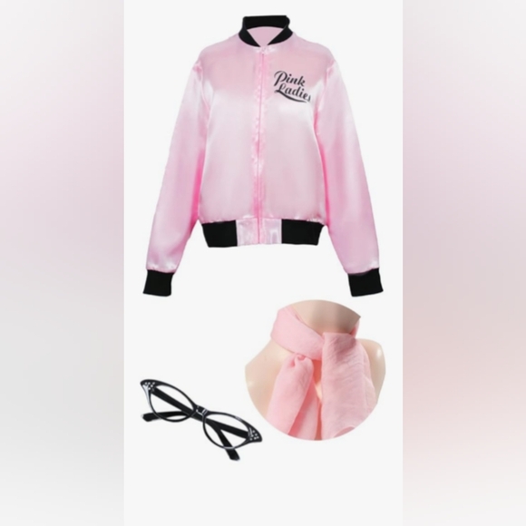 Pink Ladies Grease Themed Costumes Piece Pink Lady Costume Color: Black/Pink Size: XXL Catinashillow73's Closet Pink Ladies Grease Themed Costumes Piece Pink Lady Costume Color: Black/Pink Size: XXL Catinashillow73's Closet